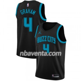 Camiseta Hombre Charlotte Hornets Graham 4 2018-19 Jordan Brand City Edition Negro Swingman
